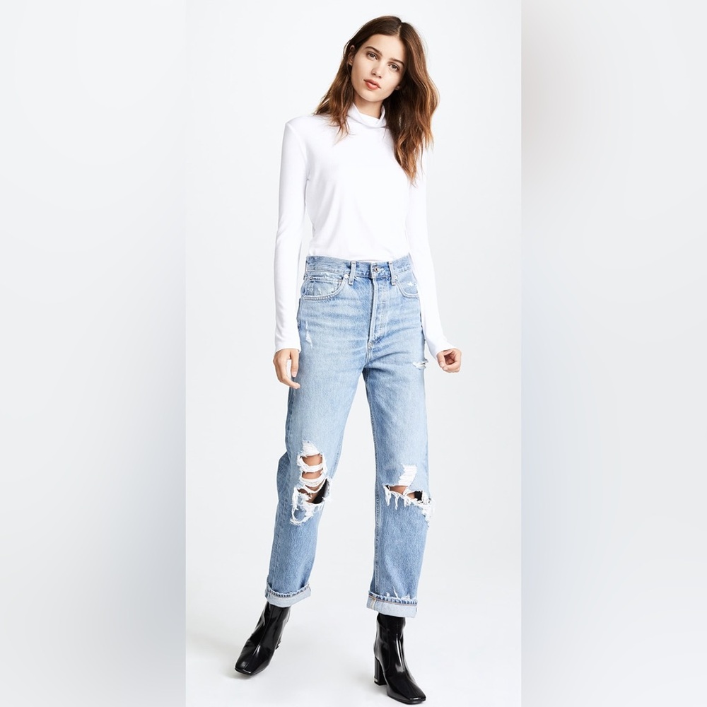 NWT AGOLDE 90s Mid Rise Loose Fit Jeans In Fall about size 31